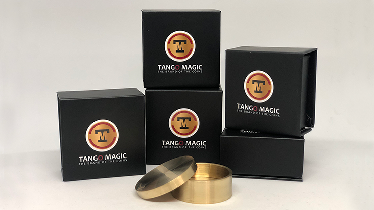 Caja de monedas Okito (BRONCE con instrucciones en línea) (B0028) Un dólar por Tango Magic - Truco