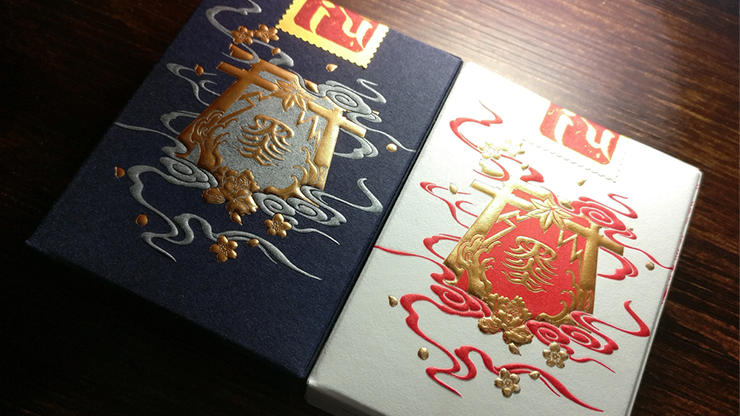 Sumi Kitsune Myth Maker (Blue Craft Letterpressed Tuck) Naipes de Card Experiment