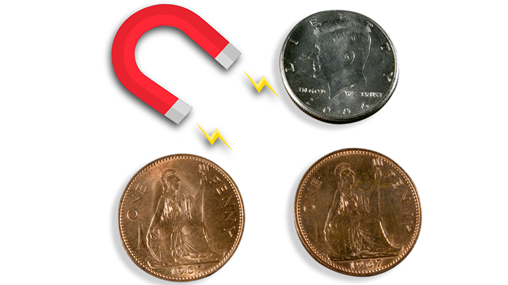 Monedas magnéticas Scotch and Soda English Penny de Eagle Coins - Truco