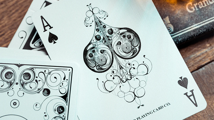 Naipes de edición limitada de lujo Smoke & Mirror (Smoke-White) de Dan & Dave