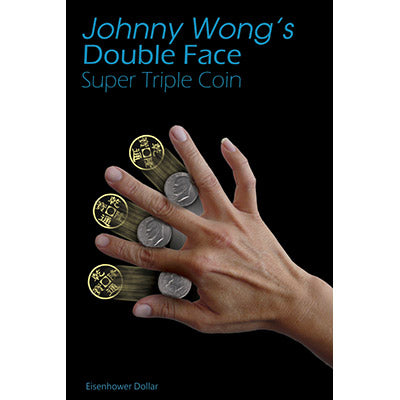 Double Face Super Triple Coin Eisenhower Dollar (con DVD) de Johnny Wong -Trick