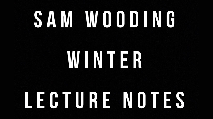 Sam Wooding 2017 Winter Lecture Notes de Sam Wooding eBook DESCARGAR