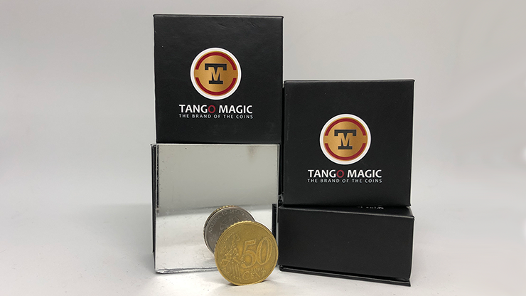 Euro-dólar cobre y plata (50 céntimos de euro y cuarto de dólar) (ED003) de Tango Magic-Trick