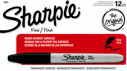 (Sin trucos) Sharpie de punta fina (negro) caja de 12 por Murphy's Magic Supplies - Truco