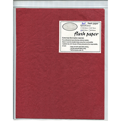 Flash Paper cinco pack(25x20cm) Rojo - Truco