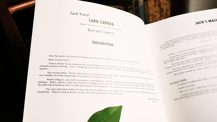 Capricho de cartas de Jack Yates de Ken de Courcy - Libro