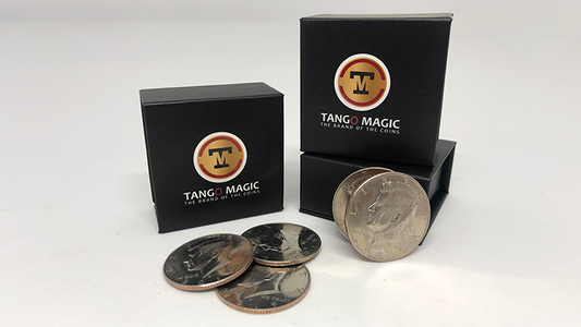 Juego de Monedas de Concha Perfecta Medio Dólar (Carcasa y 4 Monedas D0201) de Tango Magic - Trick 