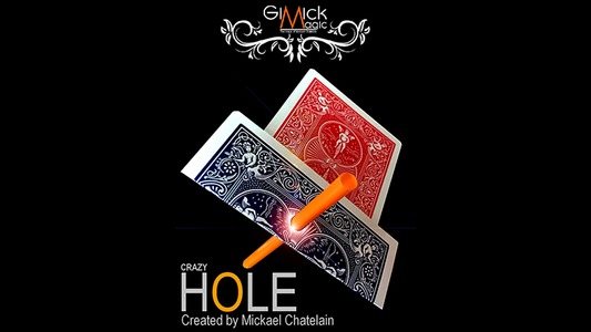 CRAZY HOLE Red (Gimmick and Online Instructions) by Mickael Chatelain - Trick