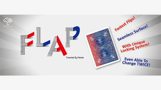 Modern Flap Card (Red to Blue Face Card) by Hondo