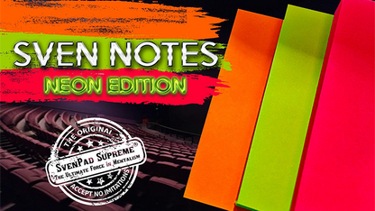 Sven Notes NEON EDITION (3 blocs de estilo de notas adhesivas de neón) - Truco 