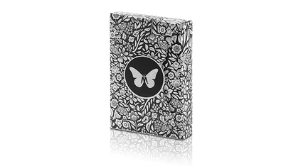 Naipes de mariposa de edición limitada marcados (blanco y negro) de Ondrej Psenicka 