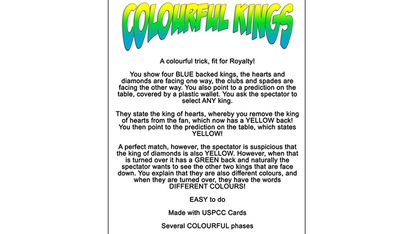 Colorful Kings (Truco e instrucciones en línea) de Vinny Sagoo - Truco 