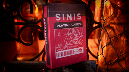 Sinis (Raspberry and Black) Playing Cards by Marc Ventosa