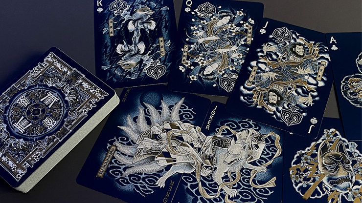 Sumi Kitsune Myth Maker (Blue) Playing Cards by Card Experiment