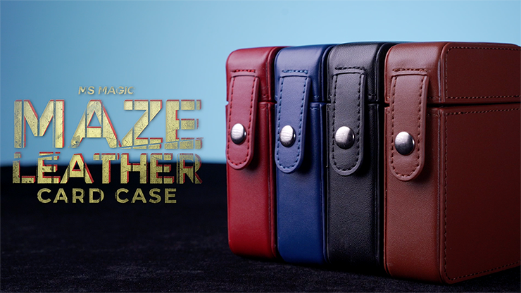 MAZE Leather Card Case (Blue) by Bond Lee - Trick