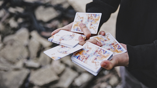 Fluid Art Orange (Cardistry Edition) Playing Cards