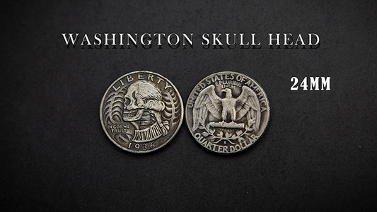 MONEDA CON CABEZA DE CALAVERA WASHINGTON de Men Zi Magic