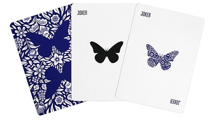 Naipes de mariposa marcados (azul) 3ª edición por Ondrej Psenicka