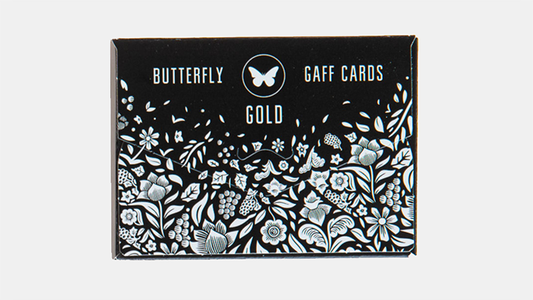 Gaff pack para cartas de juego de mariposas marcadas (negro y dorado) de Ondrej Psenicka