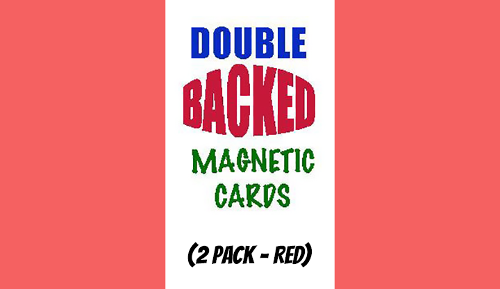 Magnetic Cards (2 pack/Red) by Chazpro Magic. - Trick