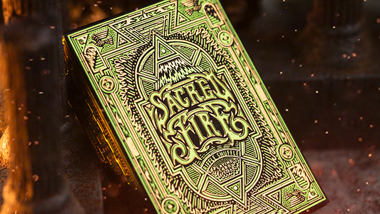 Juego de cartas Sacred Fire (Emerald Flare) de Riffle Shuffle 