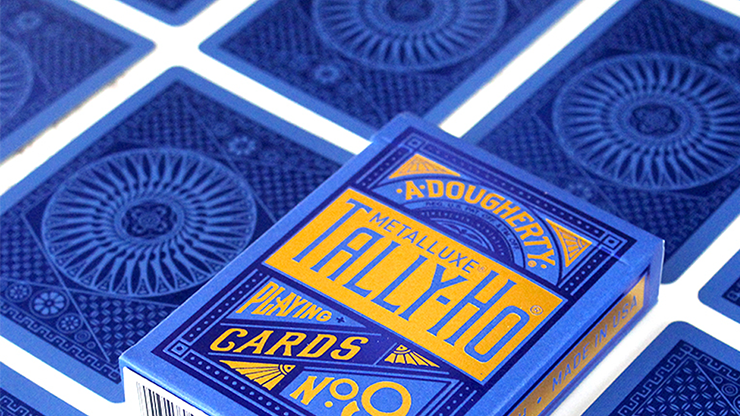 Naipes Tally Ho Azul (Círculo) MetalLuxe de US Playing Cards