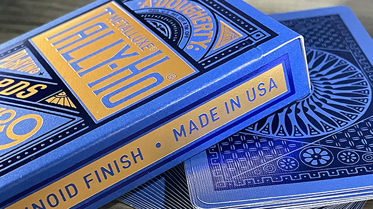 Naipes Tally Ho Azul (Círculo) MetalLuxe de US Playing Cards