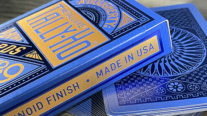 Naipes Tally Ho Azul (Círculo) MetalLuxe de US Playing Cards
