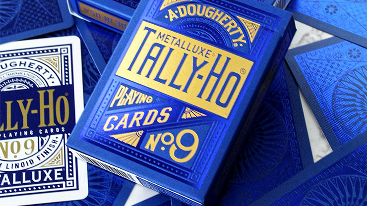 Naipes Tally Ho Azul (Círculo) MetalLuxe de US Playing Cards