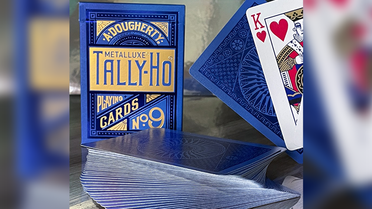 Naipes Tally Ho Azul (Círculo) MetalLuxe de US Playing Cards