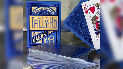 Naipes Tally Ho Azul (Círculo) MetalLuxe de US Playing Cards