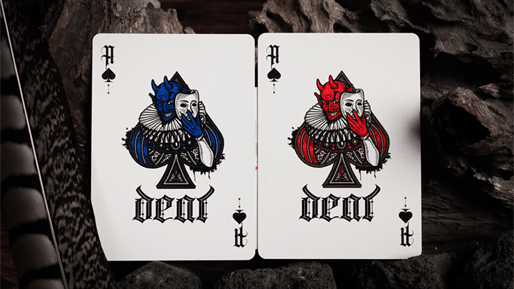 Deal with the Devil (Scarlet Red) UV Playing Cards by Darkside Playing Card Co