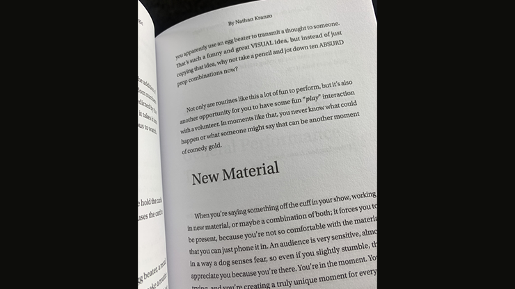 Reflexiones sobre la interpretación de Stand Up Comedy Magic de Nathan Kranzo - Libro