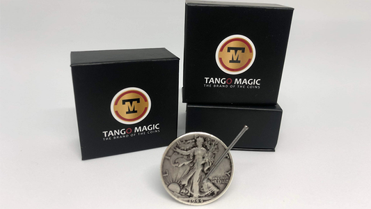 Réplica de la moneda magnética Walking Liberty (trucos e instrucciones en línea) de Tango - Truco 