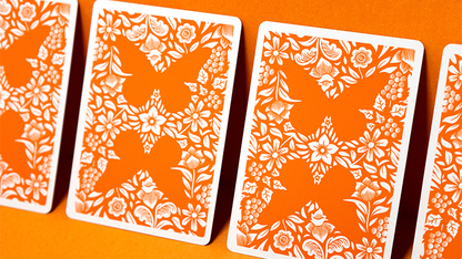 Butterfly Worker Marked Playing Cards (Orange) by Ondrej Psenicka