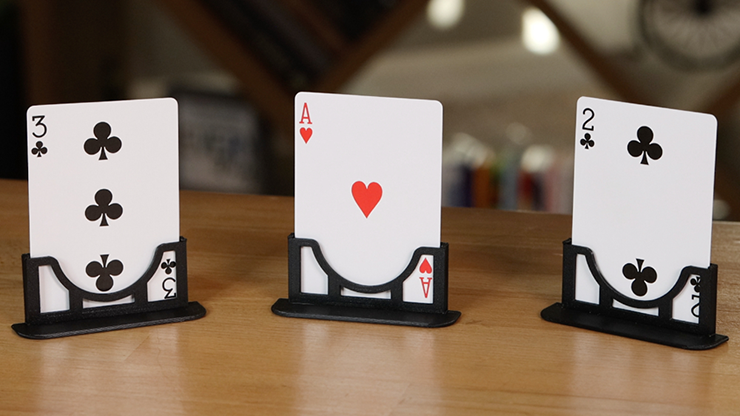 Three Cards Monte Stand RED (Gimmicks and Online Instruction) by Jeki Yoo - Trick