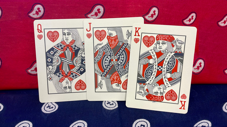 Gilded Bicycle Bandana (Blue) Playing Cards