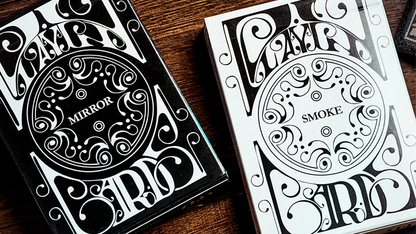 Naipes de edición limitada de lujo Smoke &amp; Mirror (Mirror- Black) de Dan &amp; Dave