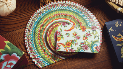 Naipes Phoenix y Peonía (Azul) de Bacon Playing Card Company