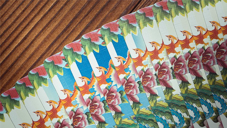 Naipes Phoenix y Peonía (Azul) de Bacon Playing Card Company