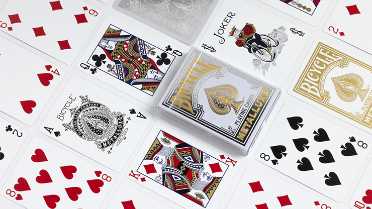 Naipes Bicycle Metalluxe Silver de US Playing Card Co.