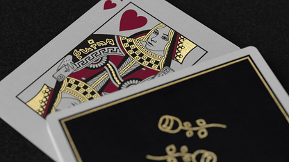 Gold Foil Black Roses Casino Playing Cards