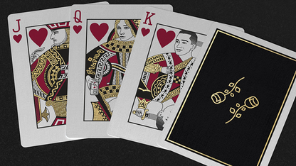 Gold Foil Black Roses Casino Playing Cards