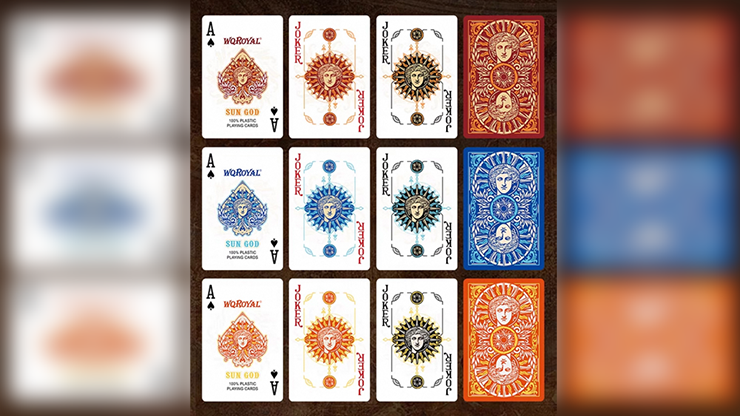 Sun God Greek Mythology Themed Blue Edition Playing Cards