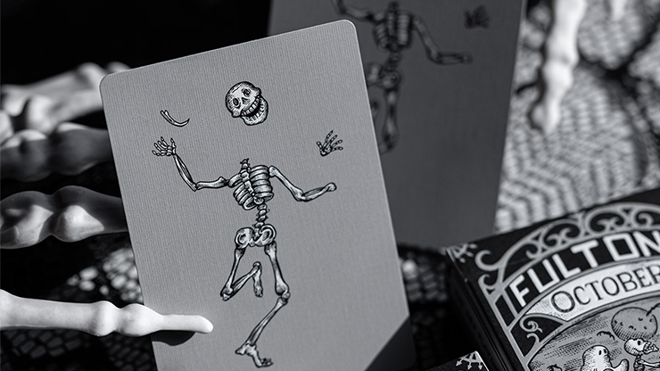 FULTONS OCTOBER TOMBSTONE GREY PLAYING CARDS