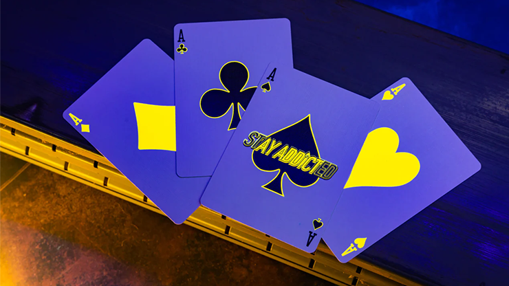 Bicycle Neon Rider Back Yellow-Starburst Deck Playing Cards