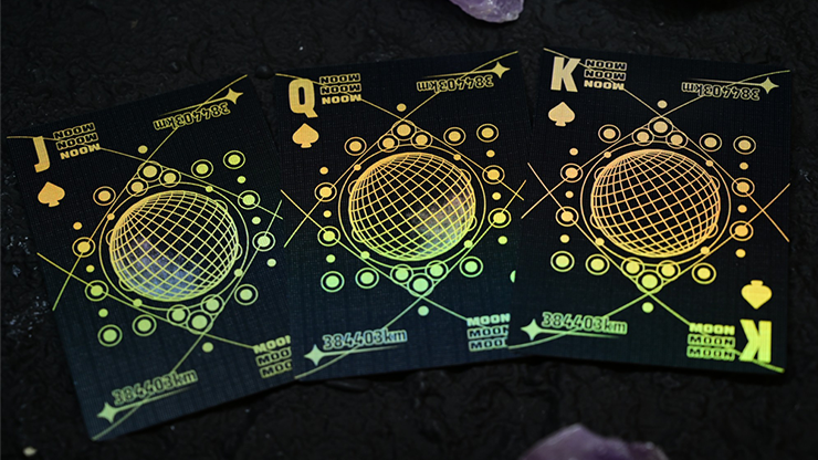 Moon (Black Holo) Playing Cards