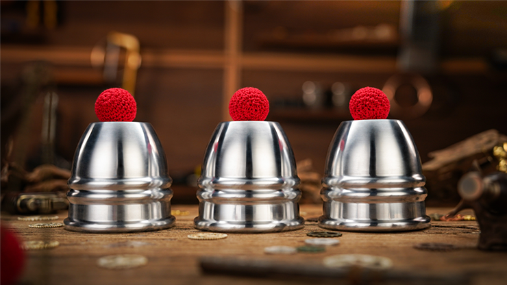 Aluminum Alloy Cups and Balls Set by TCC Magic