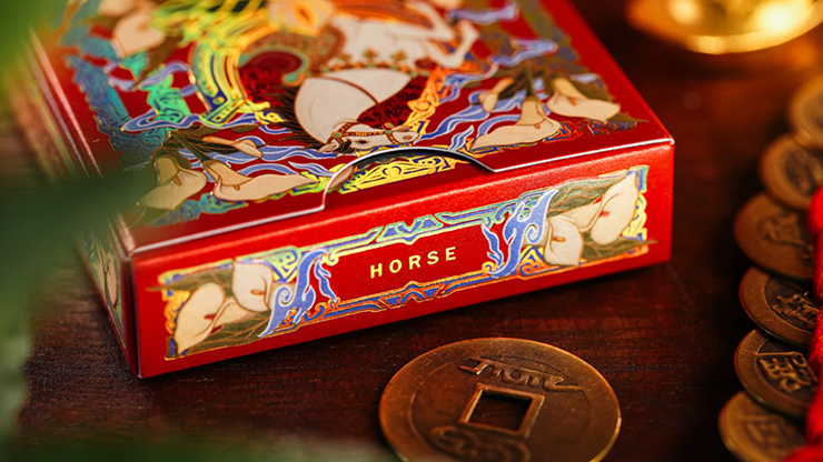 Year of the Horse (Red) Playing Cards by TCC Fashion