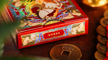 Year of the Horse (Red) Playing Cards by TCC Fashion
